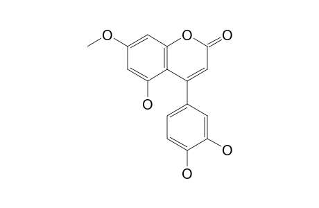 4-(3,4-Dihydroxyphenyl)-5-hydroxy-7-methoxy-1-benzopyran-2-one