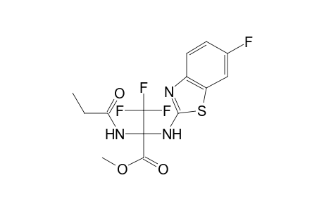 3,3,3-Trifluoro-2-(6-fluoro-benzothiazol-2-ylamino)-2-propionylamino-propionic acid methyl ester