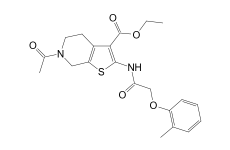 6-Acetyl-2-[[2-(2-methylphenoxy)-1-oxoethyl]amino]-5,7-dihydro-4H-thieno[2,3-c]pyridine-3-carboxylic acid ethyl ester