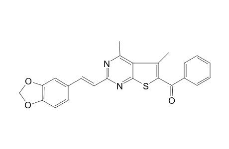 [(2-(Benzo[d]-(1,3)-dioxol-5'-yl)vinyl]-4,5-dimethylthieno[2,3-d](pyrimidin-6''-yl)-phenylmethanone