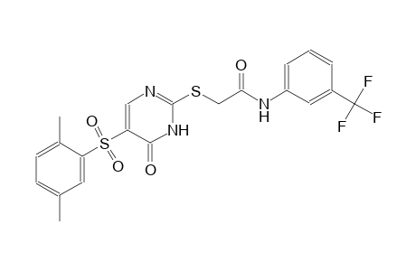 acetamide, 2-[[5-[(2,5-dimethylphenyl)sulfonyl]-1,6-dihydro-6-oxo-2-pyrimidinyl]thio]-N-[3-(trifluoromethyl)phenyl]-