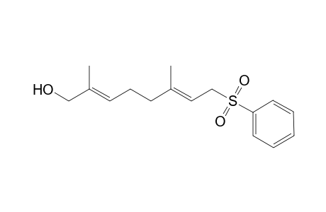 (2E,6E)-2,6-dimethyl-8-(phenylsulfonyl)octa-2,6-dien-1-ol