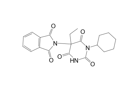 1-cyclohexyl-5-ethyl-5-phthalimidobarbituric acid