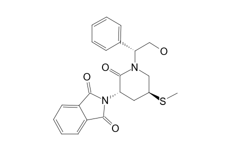 (.alpha.R,3S,5S)-N-(2-Hydroxy-1-phenylethyl)-5-methylthio-3-phthalimidopiperidin-2-one