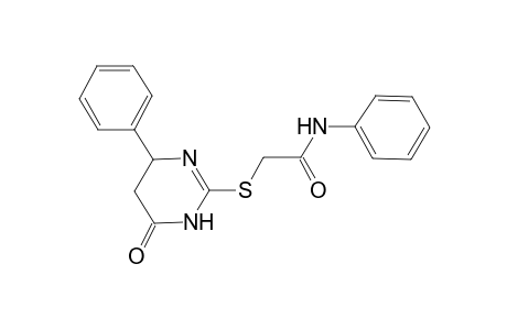 Acetamide, 2-(3,4,5,6-tetrahydro-4-oxo-6-phenylpyrimidinyl)thio-N-phenyl-
