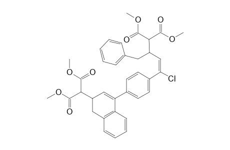 Dimethyl (E)-2-(4-(4-(3-benzyl-1-chloro-5-methoxy-4-(methoxycarbonyl)-5-oxopent-1-en-1-yl)phenyl)-1,2-dihydronaphthalen-2-yl)malonate