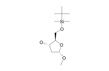METHYL-5-O-(TERT.-BUTYLDIMETHYLSILYL)-2-DEOXY-ALPHA-D-ERYTHRO-PENTOFURANOSIDE