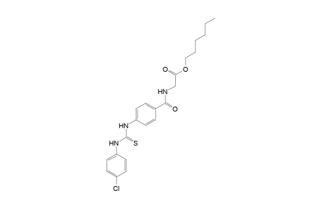 p-[3-(p-chlorophenyl)-2-thioureido]hippuric acid, hexyl ester