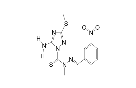 5-amino-N-methyl-3-(methylthio)-N-[(3-nitrobenzylidene)amino]-1,2,4-triazole-1-carbothioamide