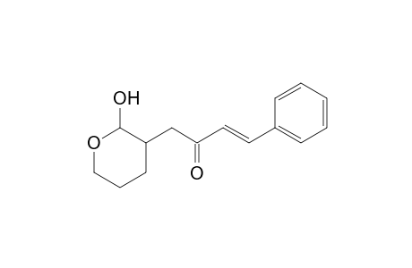 (E)-3-(2-Oxo-4-phenyl-3-butenyl)-3,4,5,6-tetrahydro-2H-pyran-2-ol