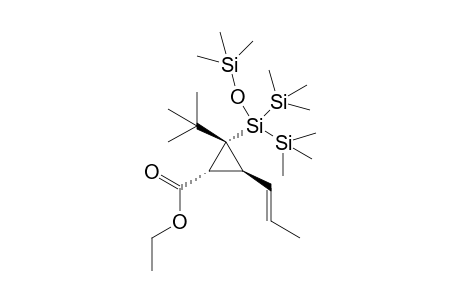 Ethyl 2-tert-butyl-2-(1',1'-bistrimethylsilyl-1'-trimethylsiloxy)silyl -3-(prop-1-enyl) cyclopropanecarboxylate