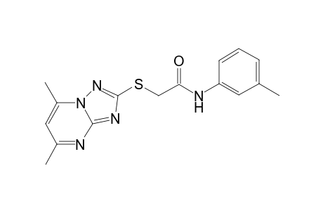 2-[(5,7-dimethyl[1,2,4]triazolo[1,5-a]pyrimidin-2-yl)sulfanyl]-N-(3-methylphenyl)acetamide