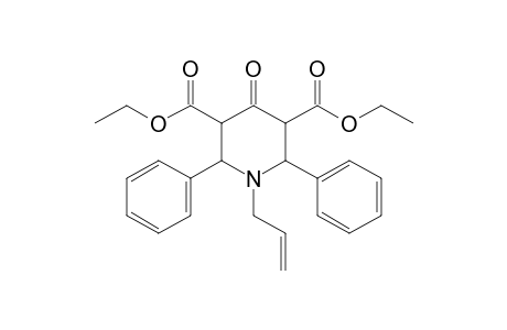 1-allyl-2,6-diphenyl-4-oxo-3,5-piperidinedicarboxylic acid, diethyl ester