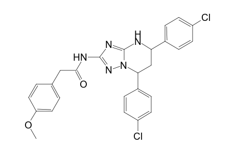 N-[5,7-bis(4-chlorophenyl)-4,5,6,7-tetrahydro[1,2,4]triazolo[1,5-a]pyrimidin-2-yl]-2-(4-methoxyphenyl)acetamide