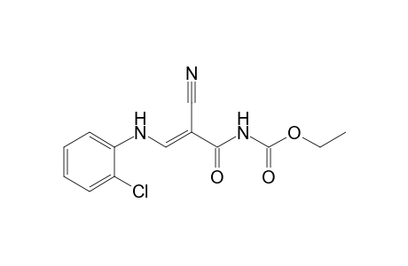 Ethyl (2E)-3-(2-chloroanilino)-2-cyano-2-propenoylcarbamate