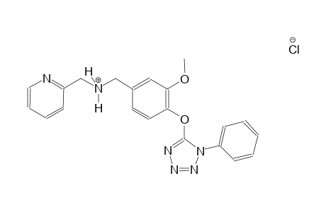 2-pyridinemethanaminium, N-[[3-methoxy-4-[(1-phenyl-1H-tetrazol-5-yl)oxy]phenyl]methyl]-, chloride