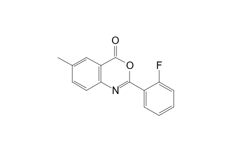 2-(o-fluorophenyl)-6-methyl-4H-3,1-benzoxazin-4-one