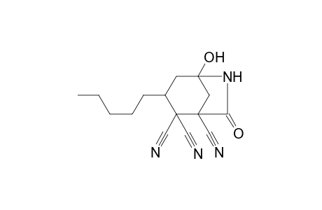 5-Hydroxy-7-oxo-3-pentyl-6-aza-bicyclo[3.2.1]octane-1,2,2-tricarbonitrile