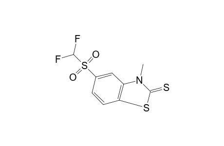 5-[(difluoromethyl)sulfonyl]-3-methyl-2-benzothiazolinethione
