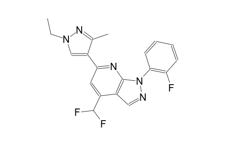 1H-pyrazolo[3,4-b]pyridine, 4-(difluoromethyl)-6-(1-ethyl-3-methyl-1H-pyrazol-4-yl)-1-(2-fluorophenyl)-