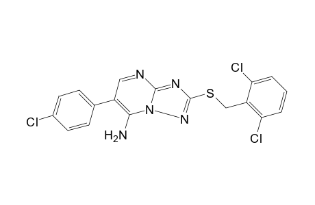 7-AMINO-6-(p-CHLOROPHENYL)-2-[(2,6-DICHLOROBENZYL)THIO]-s-TRIAZOLO[1,5-a]PYRIMIDINE