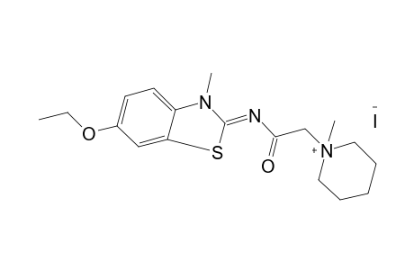 1-{[(6-ETHOXY-3-METHYL-2-BENZOTHIAZOLINYLIDENE)CARBAMOYL]METHYL}-1-METHYLPIPERIDINIUM IODIDE