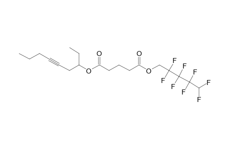 Glutaric acid, 2,2,3,3,4,4,5,5-octafluoropentyl non-5-yn-3-yl ester