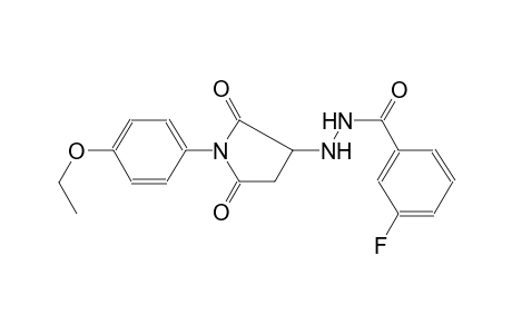 N'-[1-(4-ethoxyphenyl)-2,5-dioxo-3-pyrrolidinyl]-3-fluorobenzohydrazide