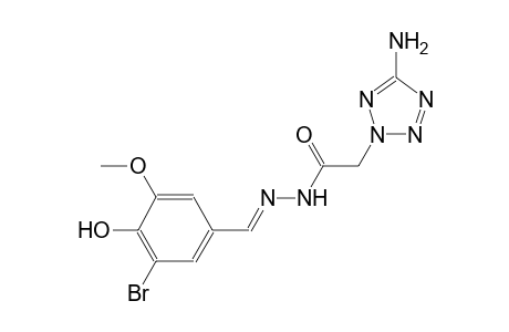 2-(5-amino-2H-tetraazol-2-yl)-N'-[(E)-(3-bromo-4-hydroxy-5-methoxyphenyl)methylidene]acetohydrazide