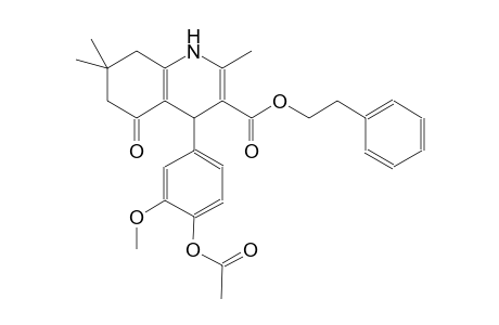 3-quinolinecarboxylic acid, 4-[4-(acetyloxy)-3-methoxyphenyl]-1,4,5,6,7,8-hexahydro-2,7,7-trimethyl-5-oxo-, 2-phenylethyl ester