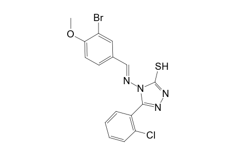 4-{[(E)-(3-bromo-4-methoxyphenyl)methylidene]amino}-5-(2-chlorophenyl)-4H-1,2,4-triazole-3-thiol