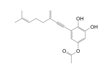 4-Acetoxy-6-(3-methylene-7-methylocta-1-yn-6-en-1-yl)phenyl-1,2-diol