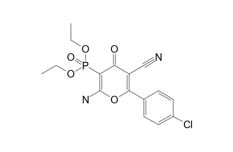 6-Amino-2-(4-chlorophenyl)-5-diethoxyphosphoryl-4-keto-pyran-3-carbonitrile