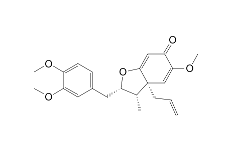 6(2H)-Benzofuranone, 2-[(3,4-dimethoxyphenyl)methyl]-3,3a-dihydro-5-methoxy-3-methyl-3a-(2-propenyl)-, [2S-(2.alpha.,3.alpha.,3a.alpha.)]-