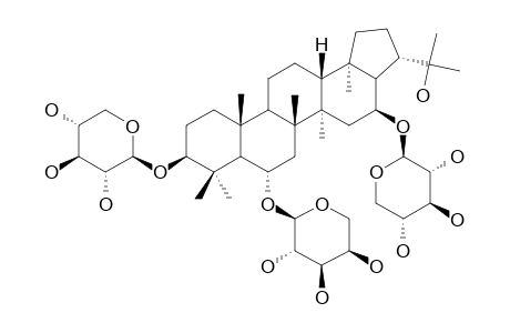 SUCCULENTOSIDE-B;6-ALPHA-O-ALPHA-L-ARABINOPYRANOSYL-3-BETA-O-BETA-D-XYLOPYRANOSYL-16-BETA-O-BETA-D-XYLOPYRANOSYL-22-HYDROXYHOPANE