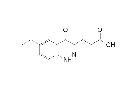 1,4-dihydro-6-ethyl-4-oxo-3-cinnolinepropionic acid