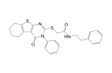 2-[(4-oxo-3-phenyl-3,4,5,6,7,8-hexahydro[1]benzothieno[2,3-d]pyrimidin-2-yl)sulfanyl]-N-(2-phenylethyl)acetamide