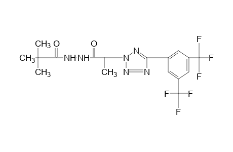 1-{2-[5-(alpha,alpha,alpha,alpha',alpha',alpha'-hexafluoro-3,5-xylyl)-2H-tetrazol-2-yl]propionyl}-2-pivaloylhydrazine