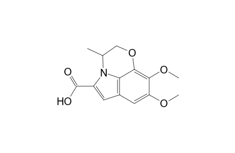 Pyrrolo[1,2,3-de]-1,4-benzoxazine-5-carboxylic acid, 2,3-dihydro-8,9-dimethoxy-3-methyl-, (.+-.)-