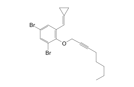 1,5-dibromo-3-(cyclopropylidenemethyl)-2-oct-2-ynoxy-benzene