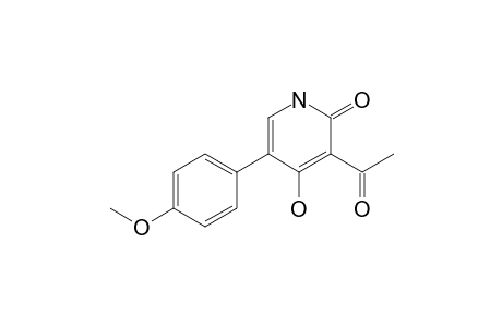 3-Acetyl-4-hydroxy-5-(p-methoxyphenyl)-2(1h)-pyridone