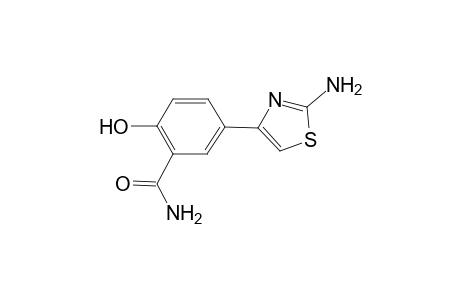 5-(2-Amino-1,3-thiazol-4-yl)-2-hydroxybenzamide