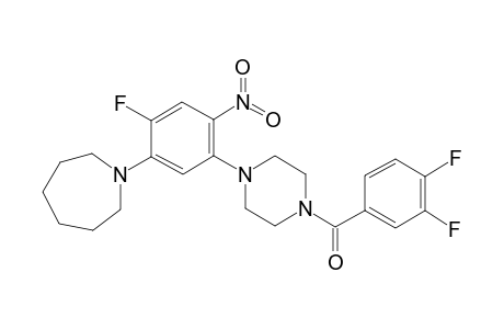 1H-azepine, 1-[5-[4-(3,4-difluorobenzoyl)-1-piperazinyl]-2-fluoro-4-nitrophenyl]hexahydro-