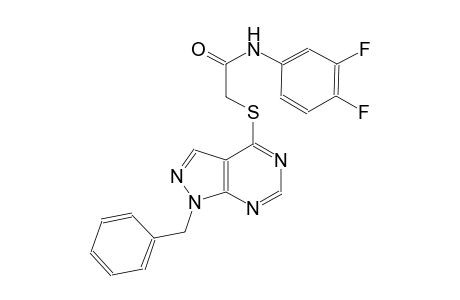2-[(1-benzyl-1H-pyrazolo[3,4-d]pyrimidin-4-yl)sulfanyl]-N-(3,4-difluorophenyl)acetamide