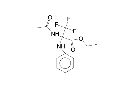 Ethyl 2-(acetylamino)-2-anilino-3,3,3-trifluoropropanoate