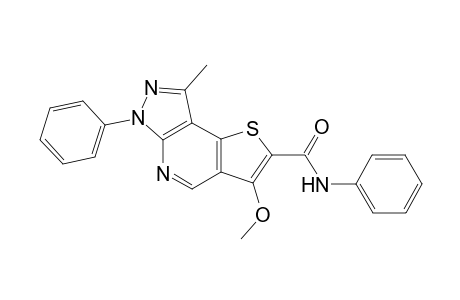 3-Methoxy-6-phenyl-8-methylpyrazolo[3,4-b]thieno[2,3-d]pyridine - 2-(N-Phenyl-carboxamide)