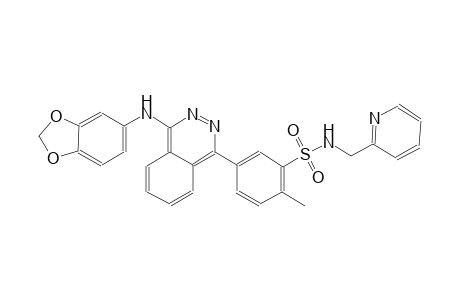 benzenesulfonamide, 5-[4-(1,3-benzodioxol-5-ylamino)-1-phthalazinyl]-2-methyl-N-(2-pyridinylmethyl)-