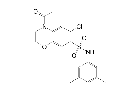 2H-1,4-benzoxazine-7-sulfonamide, 4-acetyl-6-chloro-N-(3,5-dimethylphenyl)-3,4-dihydro-