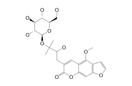 TURBINATOCOUMARIN;5-METHOXY-3-[3-(BETA-GLUCOPYRANOSYLOXY)-2-HYDROXY-3-METHYLBUTYL]-PSORALEN