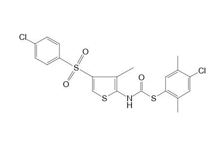 4-[(p-chlorophenyl)sulfonyl]-3-methylthio-2-thiophenecarbamic acid, S-(4-chloro-2,5-xylyl)ester
